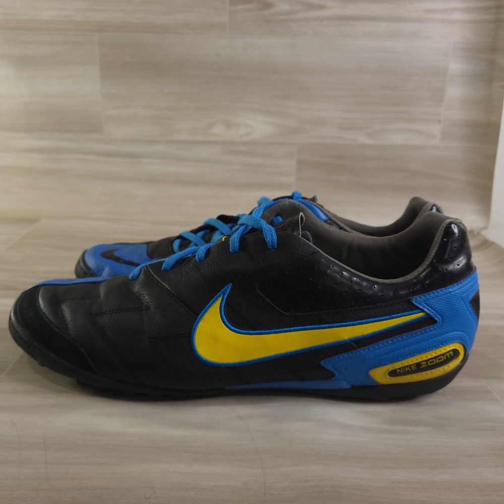 Nike Zoom T-5 Soccer Shoes Mens 11.5 Black Blue Futsal Turf Cleats
